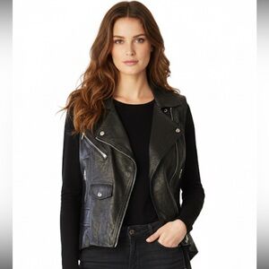 Karen Millen black leather vest 12